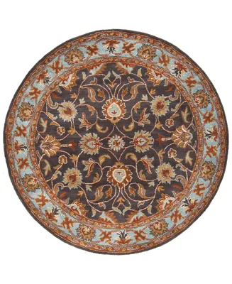 Livabliss Caesar Cae-1004 Charcoal 6' Round Area Rug