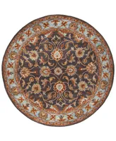 Livabliss Caesar Cae-1004 Charcoal 6' Round Area Rug