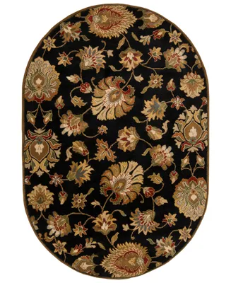 Surya Caesar Cae-1027 Black 6' x 9' Oval Area Rug