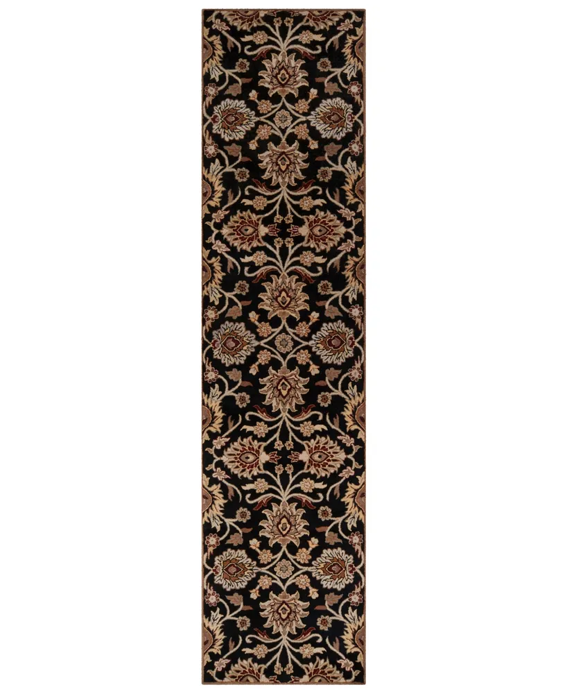 Livabliss Caesar Cae-1053 Black 2'6" x 8' Runner Area Rug