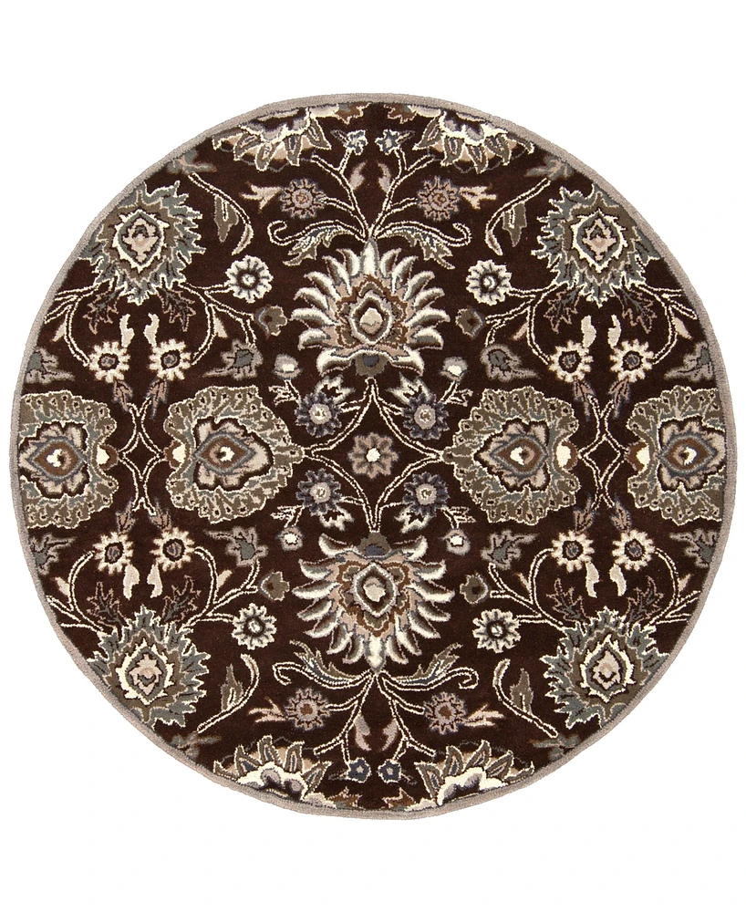 Surya Caesar Cae-1063 Dark Brown 6' Round Area Rug