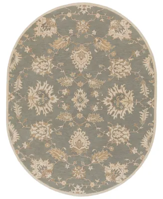 Closeout! Surya Caesar Cae-1156 Medium Gray 8' x 10' Oval Area Rug