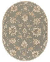 Closeout! Surya Caesar Cae-1156 Medium Gray 8' x 10' Oval Area Rug