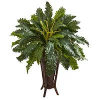 Nearly Natural Marginatum Artificial Plant in Stand Planter