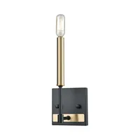 Livingston 1 Vanity Matte Black/Satin Brass