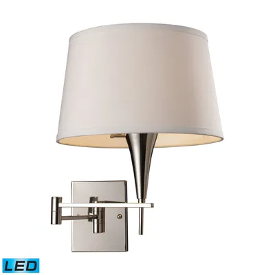 D Swingarm 1-light Sconce in Polished Chrome