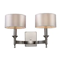 Pembroke 2-Light Sconce in Polished Nickel