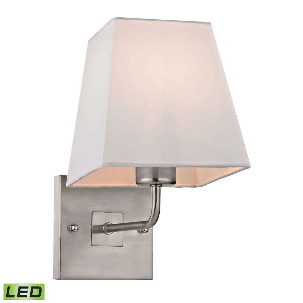 Beverly Collection 1 light Wall sconce in Brushed Nickel