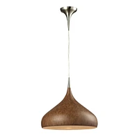 Lindsey Collection 1 light pendant in Satin Nickel