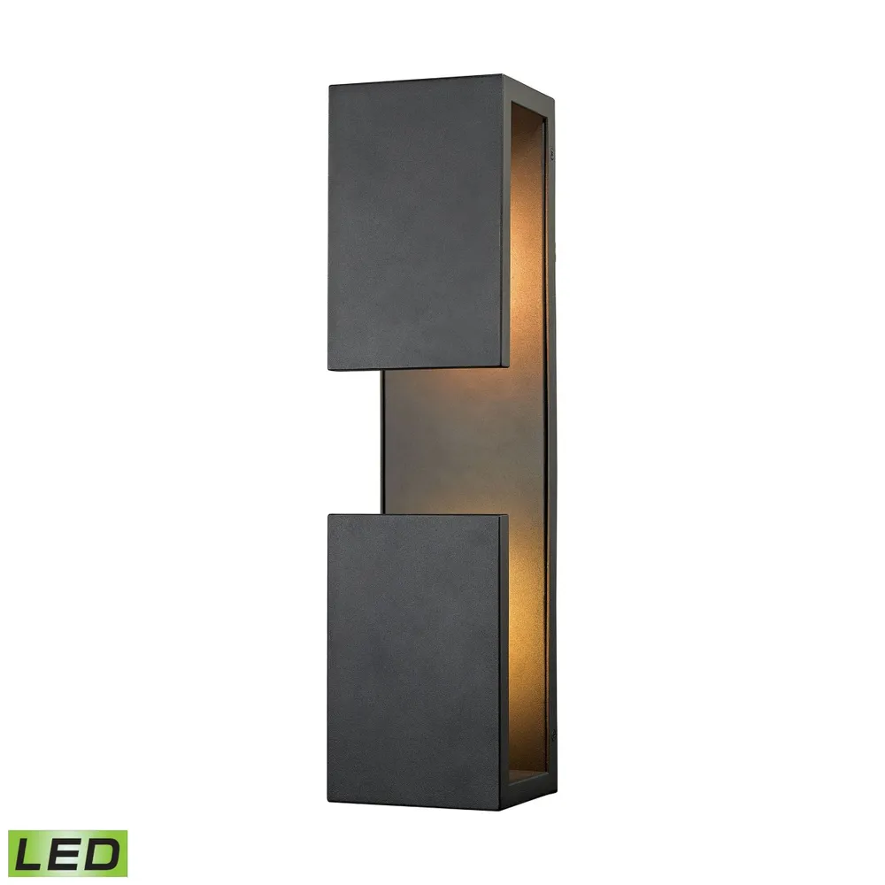 Pierre Led Outdoor Wall Sconce in Textured Matte Black