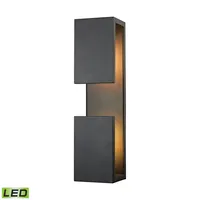 Pierre Led Outdoor Wall Sconce in Textured Matte Black