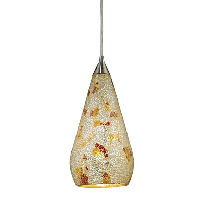 Curvalo Silver Muilti Crackle Pendant