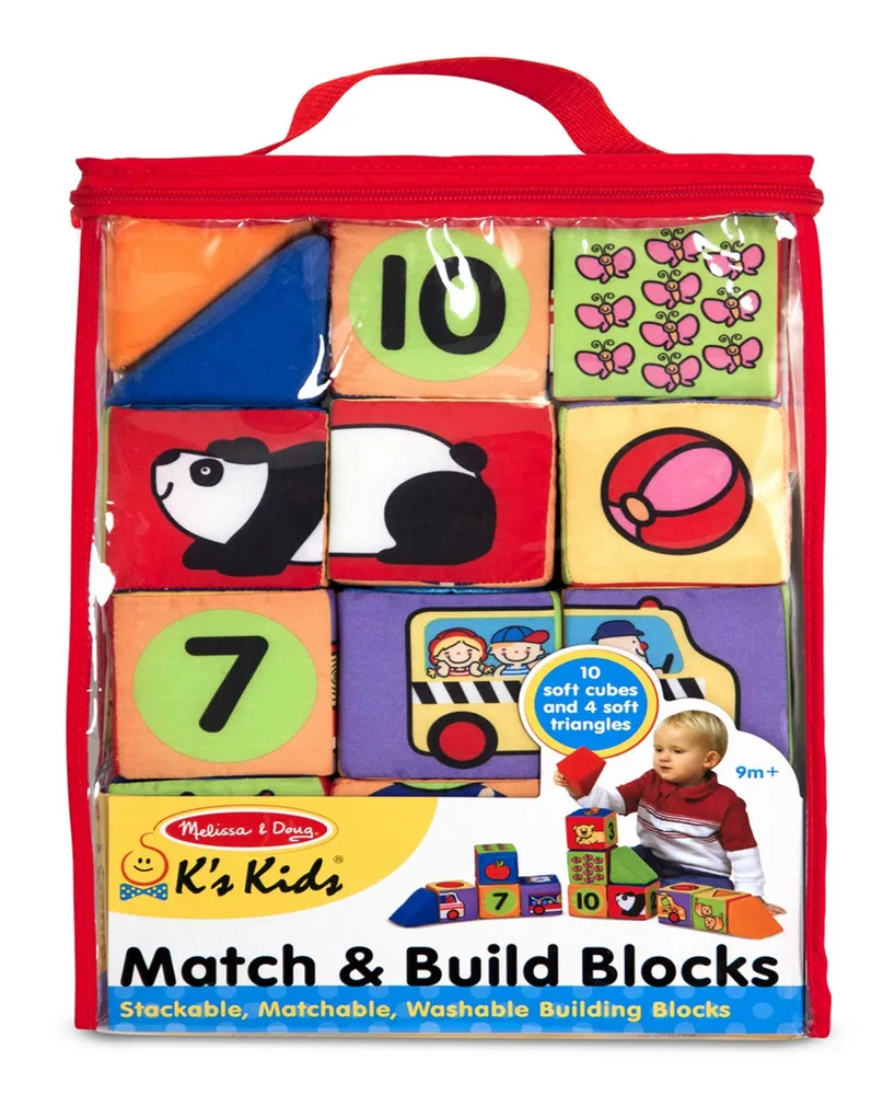 Melissa and Doug Kids' Match & Build Toy Blocks