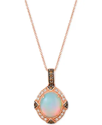 Le Vian Opal (2-1/5 ct. t.w.) & Diamond (3/8 ct. t.w.) 22" Pendant Necklace in 14k Rose Gold