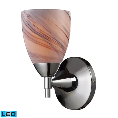 Celina 1-Light Sconce in Polished Chromw with Creme Glass - Led Offering Up To 800 Lumens (60 Watt Equivalent)