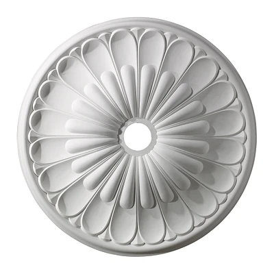 Melon Reed Medallion 32" In White Finish