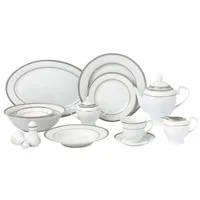 Lorren Home Trends Ashley 57-pc Dinnerware Set, Service for 8