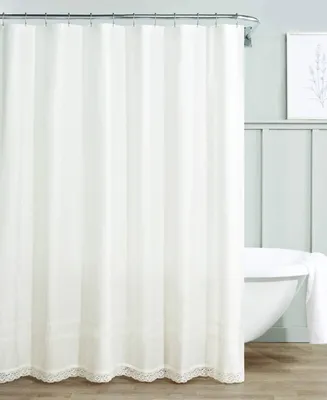 Laura Ashley Annabella 100% Cotton Shower Curtain, 72" x 72"