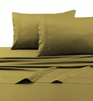 Tribeca Living Egyptian Cotton Sateen 500 Thread Count Extra Deep Pocket 4-Piece Queen Sheet Set