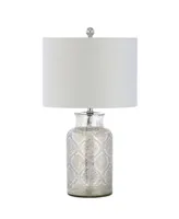 Jonathan Y Emilia Trellis Pattern Glass Led Table Lamp