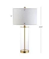 Jonathan Y Collins Glass Led Table Lamp