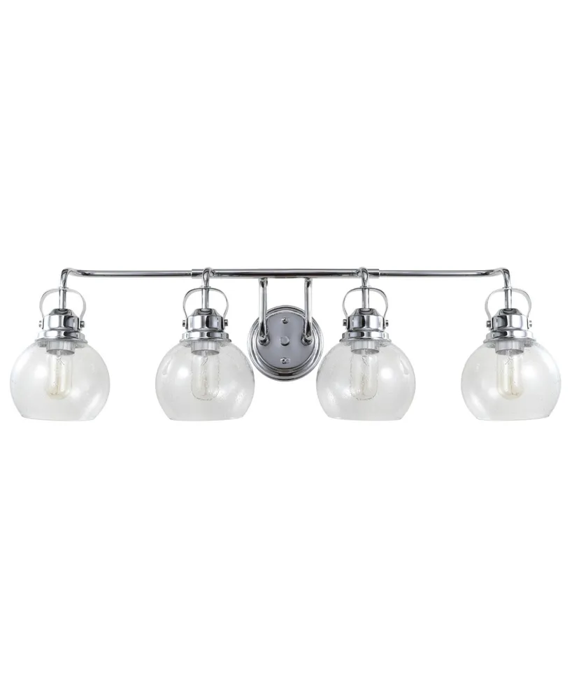 Jonathan Y Shirley 4-Light Metal, Bubbled Glass Vanity Light