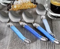 French Home Shades of Blue Coffee Spoons, Set of 4