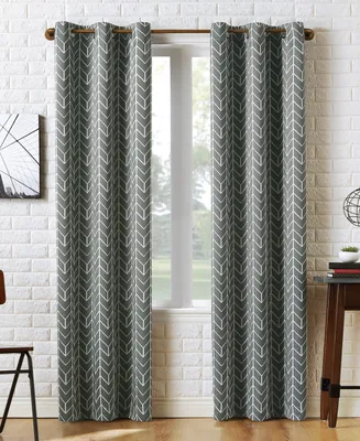 Kenwood Chevron Blackout Grommet Curtain Panel