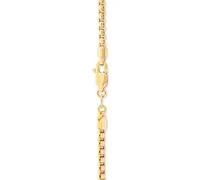 Box Link 22" Chain Necklace in 14k Gold