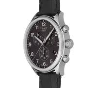 Tissot Men's Swiss Chronograph Chrono Xl Classic T-Sport Black Leather Strap Watch 45mm