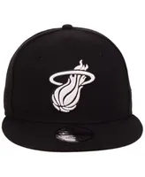 New Era Miami Heat Black White 9FIFTY Snapback Cap