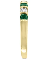 Effy Emerald (3/8 ct. t.w.) & Diamond (1/4 ct. t.w.) Band in 14k Gold