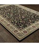 Closeout! Oriental Weavers Kashan 108B Black/Ivory 3'10" x 5'5" Area Rug