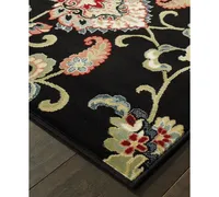 Closeout! Oriental Weavers Kashan 9946K Black/Multi 7'10" x 10'10" Area Rug