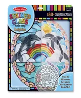 Melissa & Doug Stained Glass Made Easy Craft Kit: Dolphins - 180+ Stickers