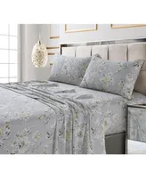 Colmar Printed 300 Thread Count Cotton Sateen Extra Deep Pocket Sheet Set Cal King Sheet Set