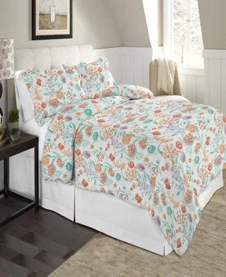 Celeste Home Luxury Weight Printed Cotton Flannel Duvet Cover Set, King/California King