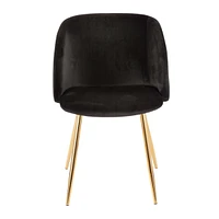 Lumisource Fran Chair Gold Metal and Velvet Set of 2