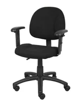 Boss Office Products Deluxe Posture Chair W/ Adjustable Arms