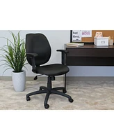 Boss Office Products Mid-Back Task Chair with Adjustable Arms