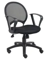 Boss Office Products Mesh Chair With Loop Arms