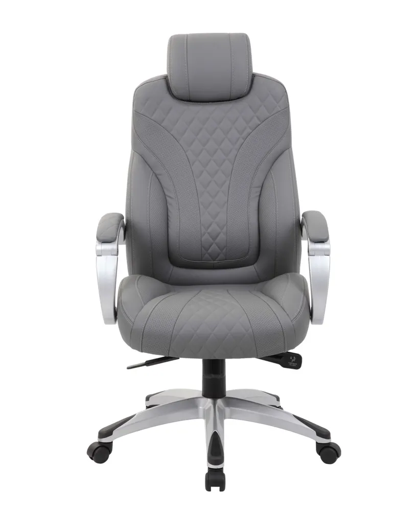 Boss Office Products Hinged Arm Executive Chair With Synchro-Tilt