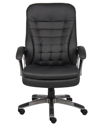 Boss Office Products High Back Executive Chair With Pewter Finish