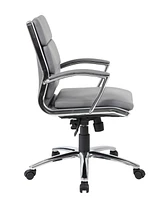 Boss Office Products CaressoftPlus Executive Mid-Back Chair