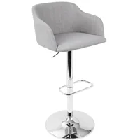 Lumisource Daniella Adjustable Barstool with Swivel in Light