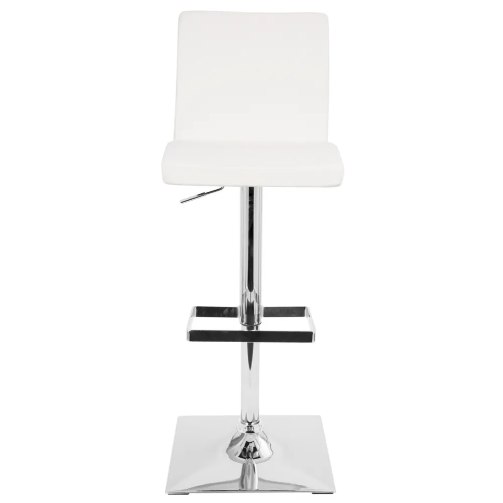 Lumisource Captain Adjustable Barstool with Swivel in Faux Leather