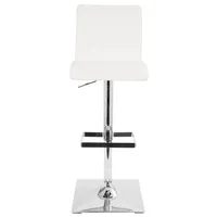 Lumisource Captain Adjustable Barstool with Swivel in Faux Leather