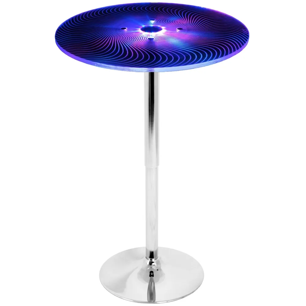 Lumisource Spyra Light Up Adjustable Bar Table