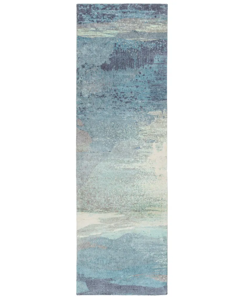 Livabliss Felicity Fct-8000 Sky Blue 2'6" x 8' Runner Area Rug