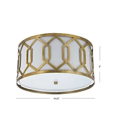 Jonathan Y Hex 3-Light Metal Led Flush Mount